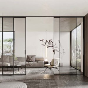 Ceiling track sliding door